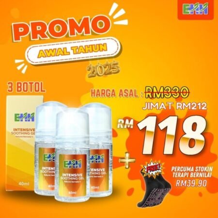 Gel EarthHerbs - Combo Set (3 Botol FREE Stokin Terapi)