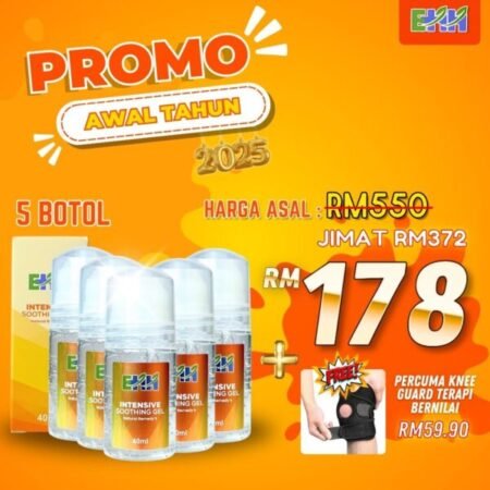 Gel EarthHerbs - Jimat Set (5 Botol FREE Knee Guard)
