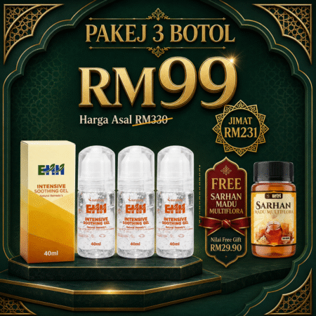 Gel EarthHerbs - Combo Set (3 Botol FREE Madu Multiflora)
